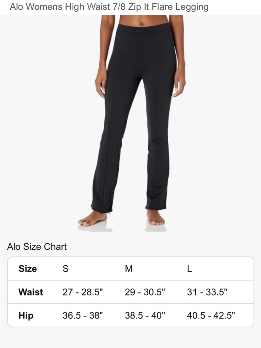 ALO Yoga Black Boot-Cut Flare Pull-On Pants - Picture 4 of 10